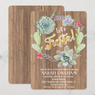 TOUT ÂGE - Fiesta Wreath Invitation d'anniversaire
