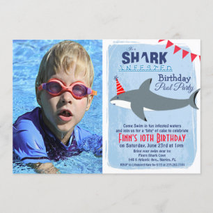 TOUT ÂGE - Invitation photo pour fête de requins d
