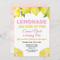 TOUT ÂGE - Lemon Lemonade Invitation d'anniversair