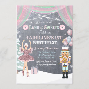 TOUT ÂGE - Nutcracker Sugar Plum Invitation d'anni