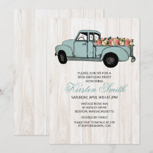 TOUT ÂGE - Rustique Floral Truck Invitation