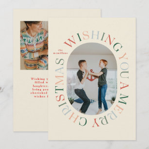 Tout autour Joyeux Noël Carte photo coloré