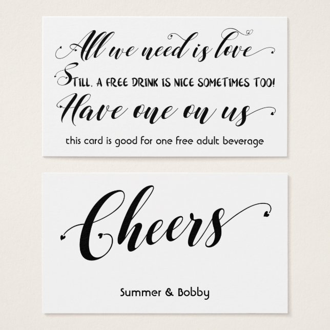 Tout ce dont nous avons besoin est Love Mariage &  (Devant & derrière)