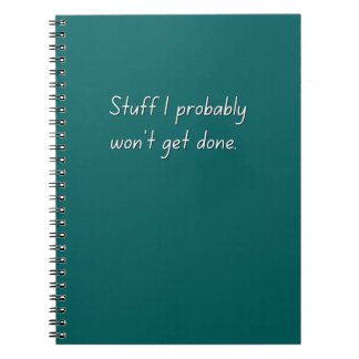 Tout ce que je vais faire Carnet drôle (Turquoise)