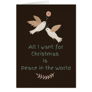 Tout ce que je veux pour la paix de Noël dans les