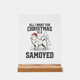 Tout ce que je veux pour Noël Chien Samoyède