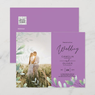 Tout-en-1 Mariage Feuille de verdure Photo Overlay