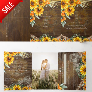 TOUT EN 1 PHOTO Mariage INVITER Programme RSVP Men
