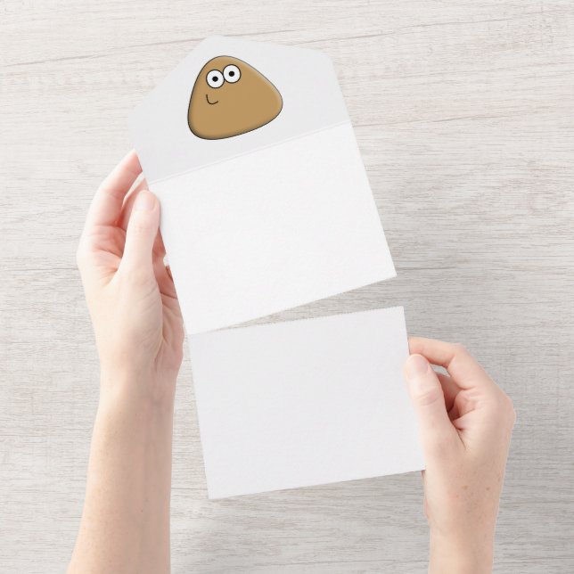 Tout En Un Happy Pou - All in one invitation card (Déchirure)