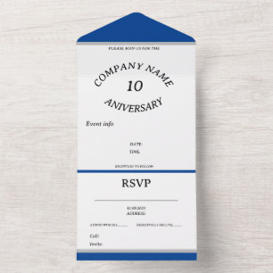 TOUT EN UN INVITATION À L'ÉVÉNEMENT D'ANNIVERSAIRE DE L'ENTRE