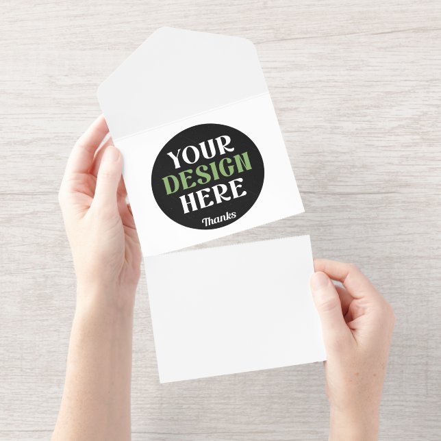 Tout En Un Invitation baiser personnalisé, unique, élégant et minimalist (Détachable)