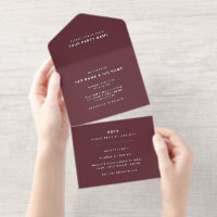 Bourgogne Blanc | Élégant Moderne Minimaliste Alum