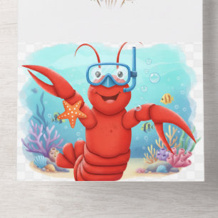 Tout En Un Invitation d'anniversaire sous la mer au homard ro
