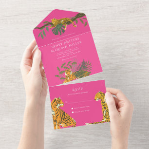 Tout En Un Invitation de mariage tout-en-un pour les grands f