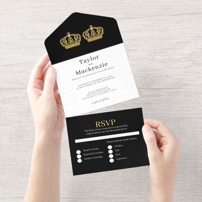 Tout En Un Invitation Deux Reines Font Un Mariage Gay Pair (Détachable)