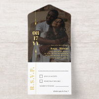 Flèches d'or et Date Photo Mariage informel