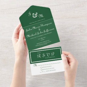 Tout En Un Invitation irlandaise inspirée avec RSVP