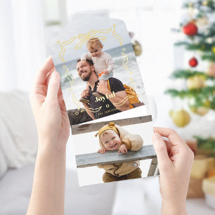 Tout En Un Invitation Ligne Or Festive Tirée Cadre Ruban 1 Photo