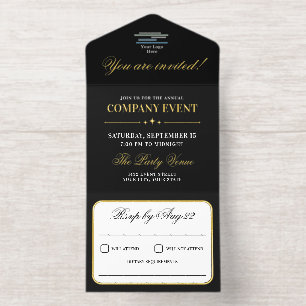Tout En Un Invitation Logo élégant et sophistiqué pour événement d'entre