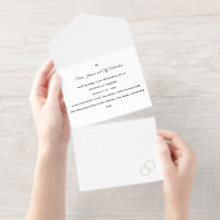 Mariage Élégant, noms écrits en or dans des cercle