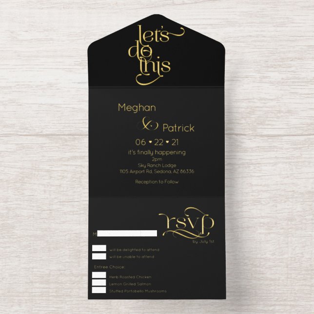 Tout En Un Invitation Modern Lets Do This Text  (Intérieur)