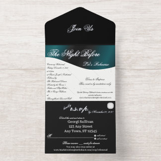 Tout En Un Invitation We Do Tuxedo Collection Rehearsal Dinner