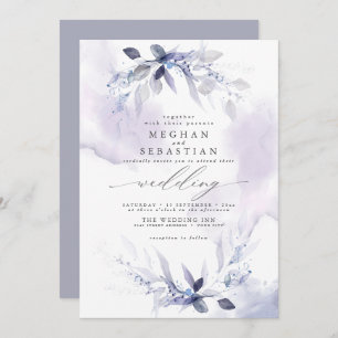 TOUT en un Mariage Aquarelle Plum Invitation