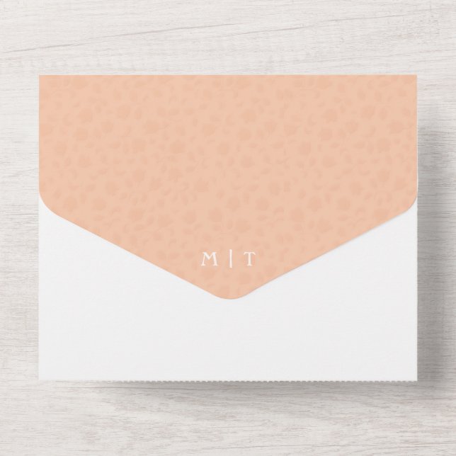 Tout En Un Photo All in One Wedding Invitation avec QR Code (Verso)