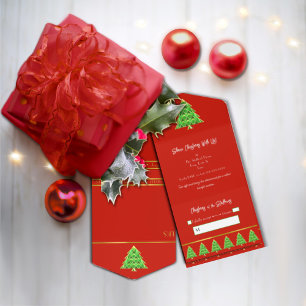 Tout En Un Red & Green All in One Christmas Event Invitation