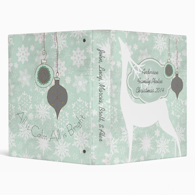 Tout est calme Tout est Bright Deer Noël Classeur (Arrière-plan)