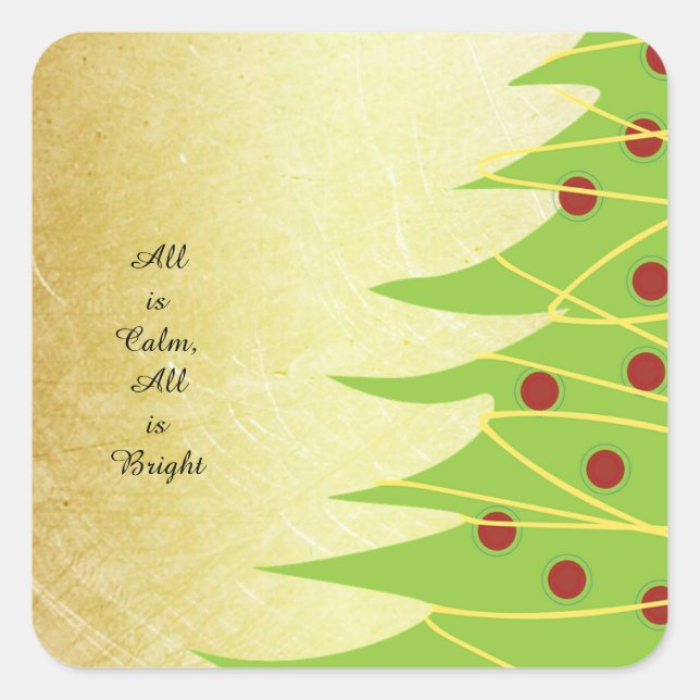 Tout est calme, tout est brillant Stickers de Noël (Devant)
