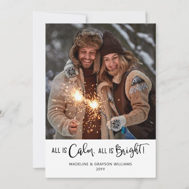 Tout est calme Tout est lumineux Deux photos Carte (Devant)