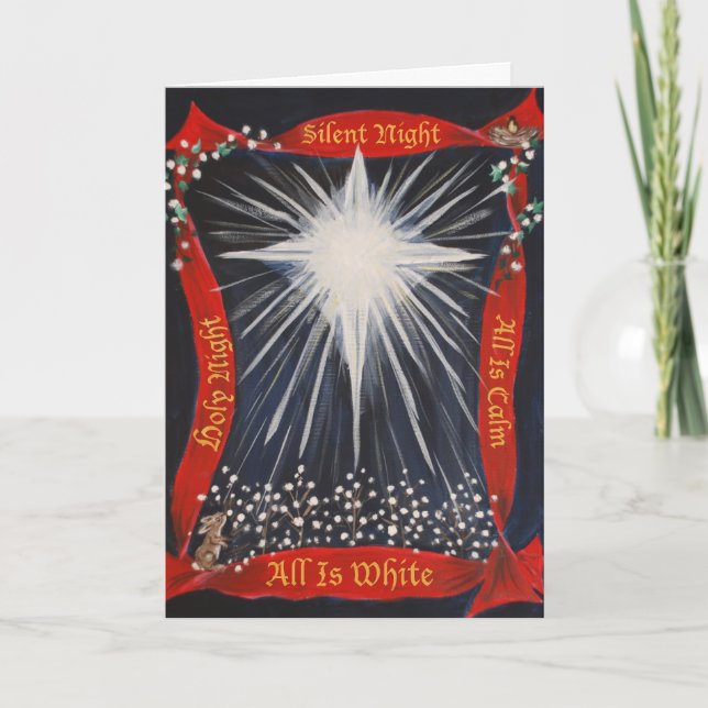 Tout est la carte de Noël blanche de champ de (Devant)