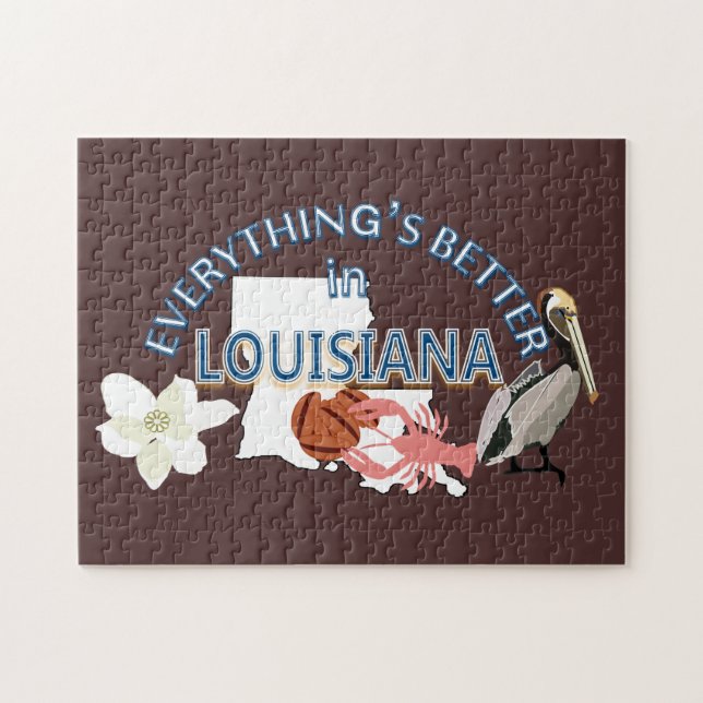 Tout est meilleur dans le puzzle de la Louisiane (Horizontal)