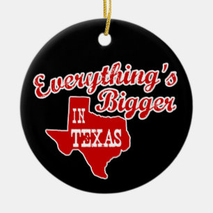 Tout est plus grand au Texas   Ornement noir rouge