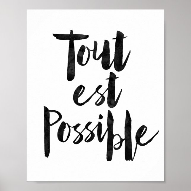 Tout Est Possible Poster (Front)