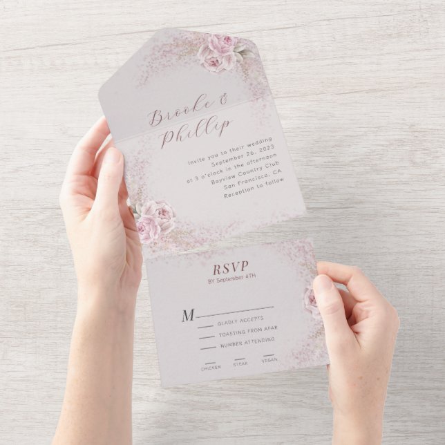 Tout flou en un seul Faire-part de mariage RSVP (Déchirure)