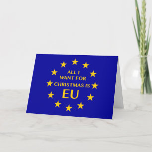 Tout I want for Christmas est UE. Carte de Noël