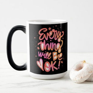 Tout ira bien typographie café tasse