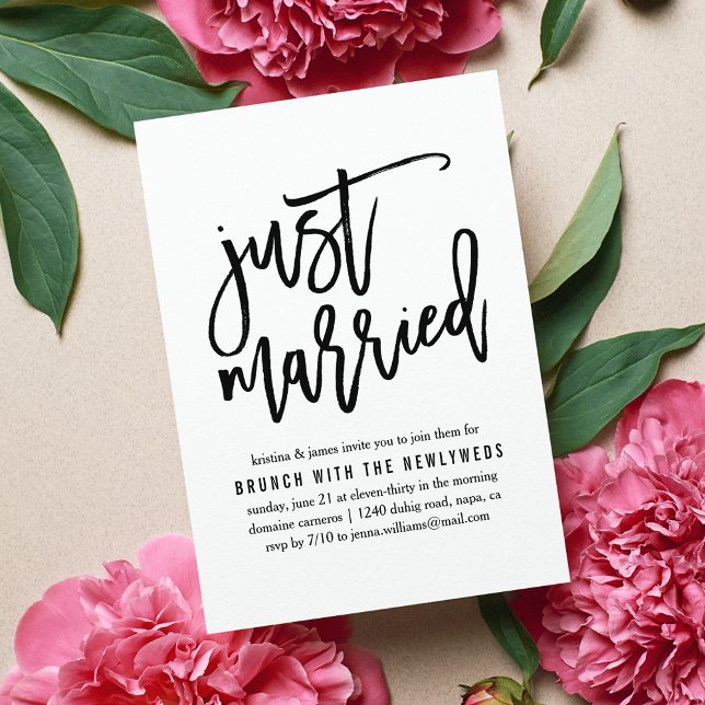 Tout juste mariés | Invitation au brunch de mariag (Créateur téléchargé)