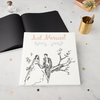 "Tout juste mariés" Livre d'or de mariage avec cro