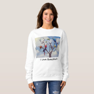 Tout le sweatshirt de perroquets