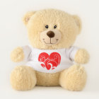 Tout sur le coeur rouge imprimé ours en peluche.