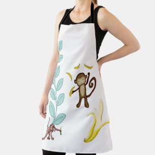 Tout sur l'impression singes de tablier Bananes Fe