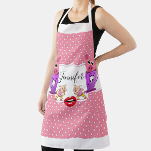 Tout sur l'impression Tablier rose Coeurs