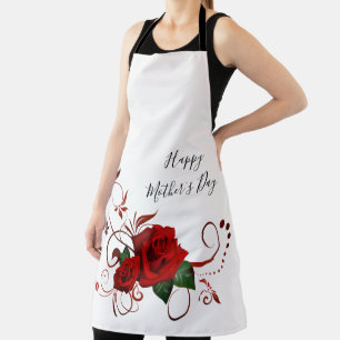 Tout sur l'impression tablier Rose rouge Floral