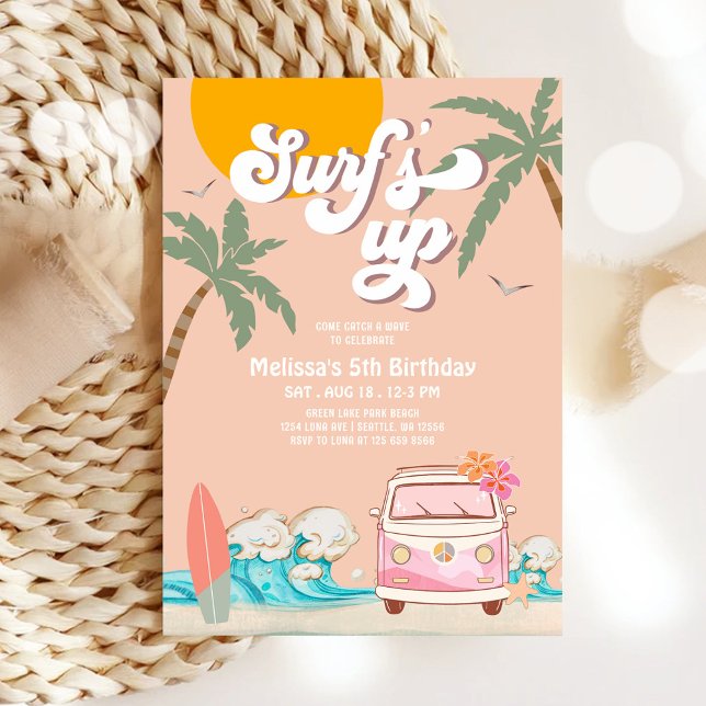 TOUT Surf AGE Up Invitation Surfing Anniversaire (Créateur téléchargé)