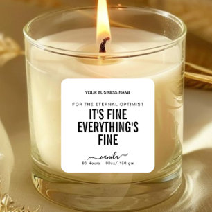 Tout va bien Tout va bien Funny Candle Étiquette