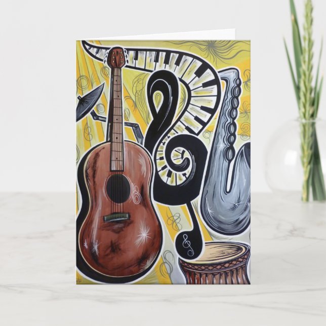 Toute cette carte de voeux Jazz (Devant)