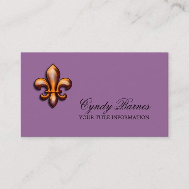Toute couleur avec Carte de visite Fleur de Lis en (Devant)